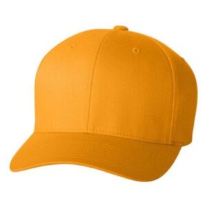 flexfit gold baseball hat