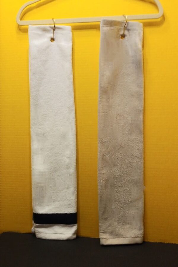 Towels Plus by Anvil tri-fold hemmed Hand Towel with grommet and hook