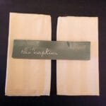 Home Trends satin stripe Bone napkins, set of two cotton‑poly blend napkins