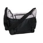 BAGedge messenger bag in black and gray