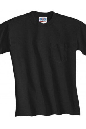 jerzees black pocket tshirt