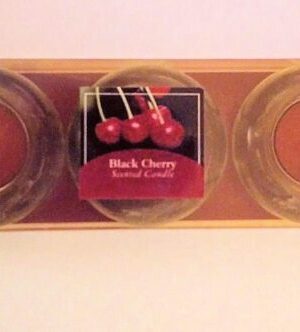 3 piece black cherry scented tealights