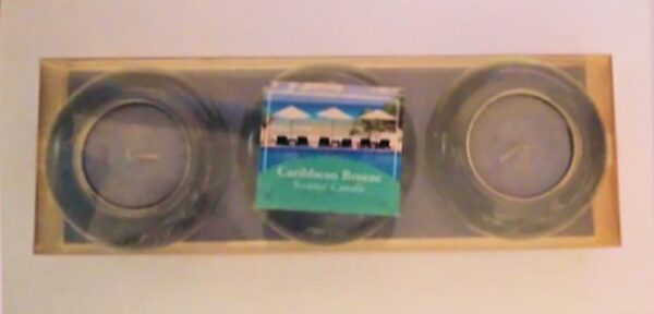 3 piece Caribbean breeze scented tealights