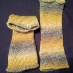 Fingerless Gloves shades of green