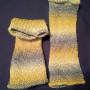 Fingerless Gloves shades of green
