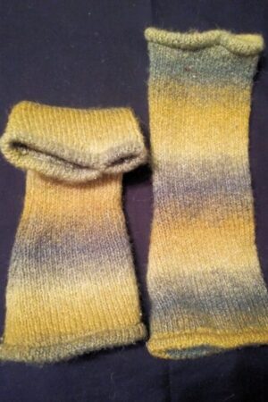 Fingerless Gloves shades of green