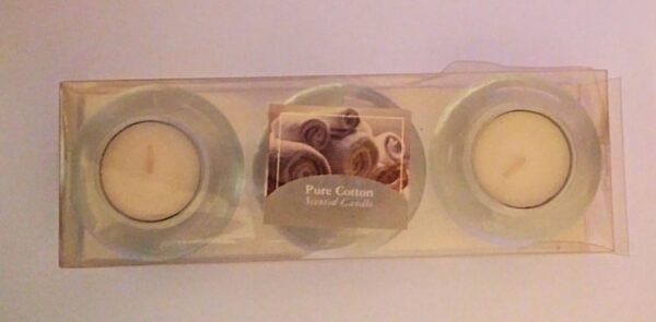 3 piece pure cotton scented tealights