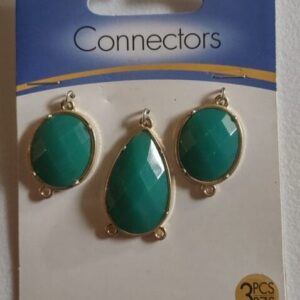teal colored jewelry connectors