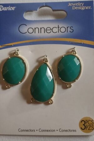 teal colored jewelry connectors