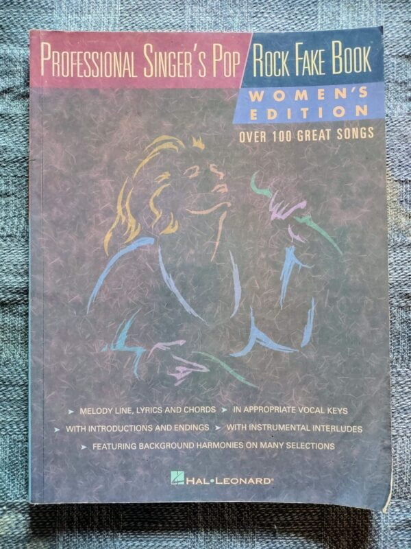Professional Singer's Pop Rock Women's Edition sheet music book