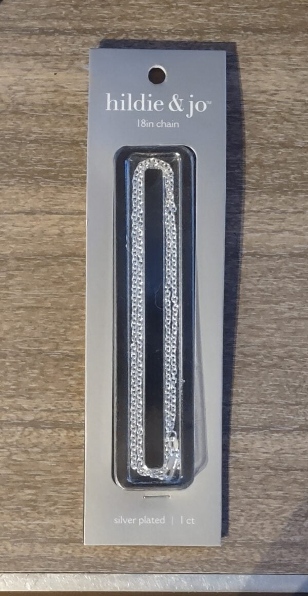 18" silver plated chain by hildie & jo