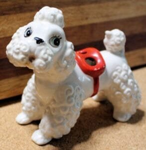 Vintage Sonsco Japan White Ceramic Poodle
