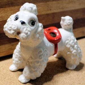 Vintage Sonsco Japan White Ceramic Poodle