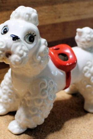 Vintage Sonsco Japan White Ceramic Poodle