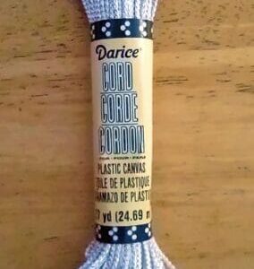 darice plastic cord 27 silver white