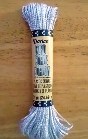 darice plastic cord 27 silver white