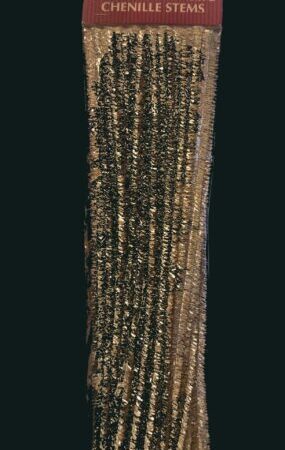 metallic chenille stems 50 pc gold2