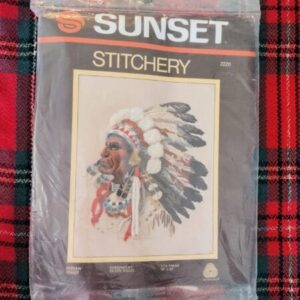 Indian Chief crewel embroidery kit