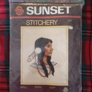 Indian Princess crewel embroidery kit by Sunset Designs