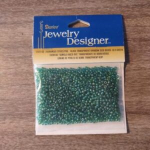 glass seed beads 10/0 darice rainbow green