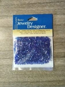 glass tube seed beads 10/0 darice rainbow dark blue