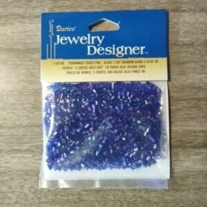 glass tube seed beads 10/0 darice rainbow dark blue