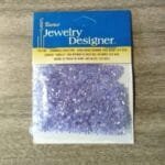 glass tube seed beads 10/0 by Darice rainbow blue (light purple)