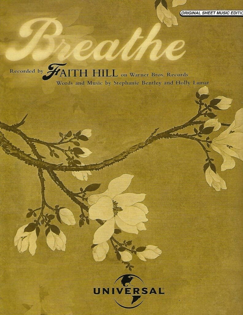 Breathe (sheet music) recorded by Faith Hill