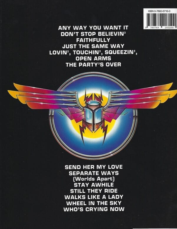Journey Greatest Hits (sheet music) back