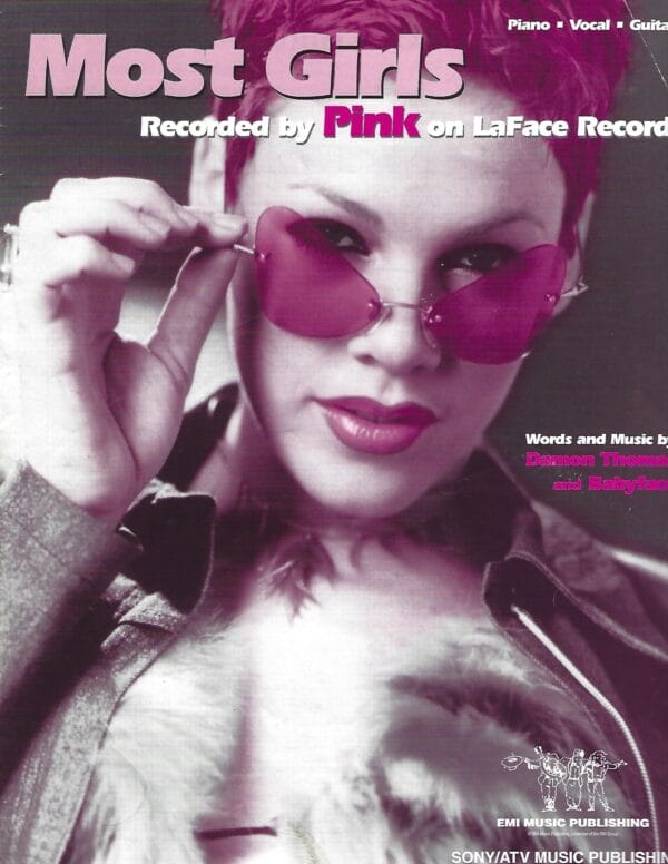 Most Girls (sheet music) recorded by Pink