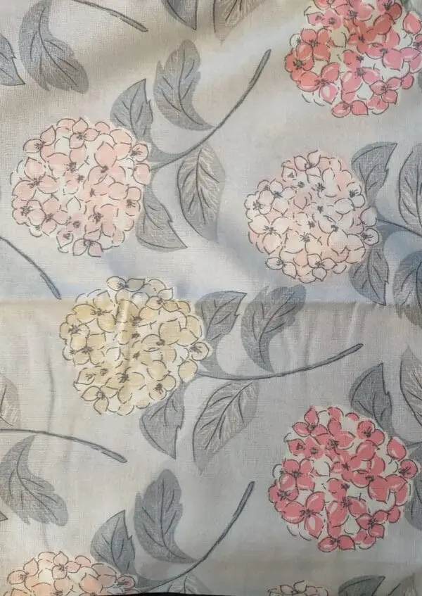 pale hydrangea cotton material