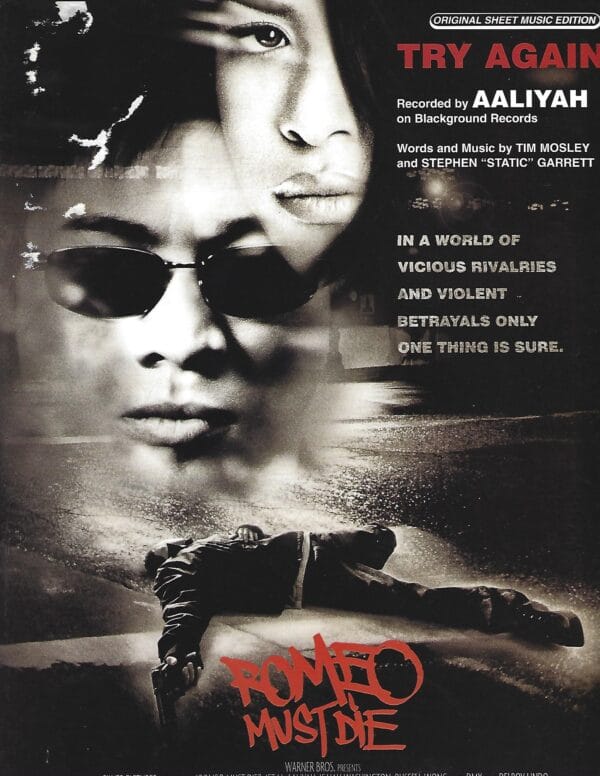 Try Again (sheet music) recorded by Aaliyah