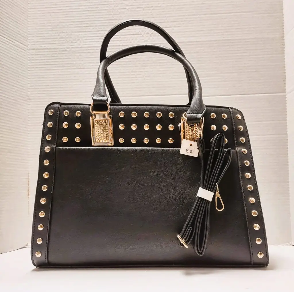 black studded handbag/purse