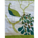 peacock print dishcloth