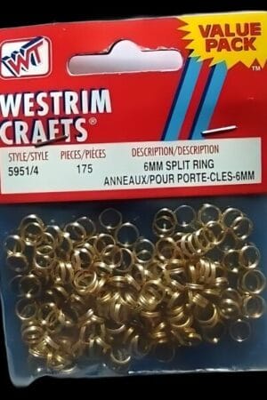 6mm split rings by westrim crafts