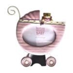Decorative burton + BURTON baby picture frame with soft pink and white accents