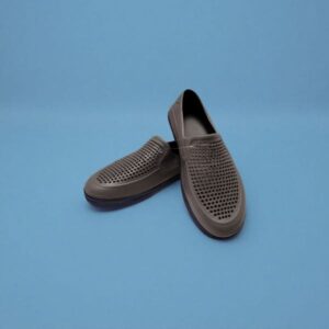 Men's South Beach style slip-on shoes by Mad Man in a subtle gray color