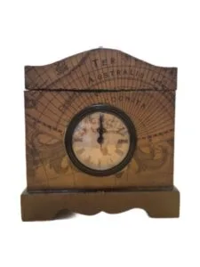 vintage-style wall clock with secret internal storage compartment for valuables