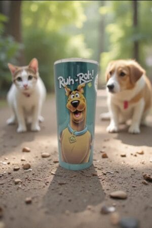 22 oz stainless steel travel mug scooby doo nb