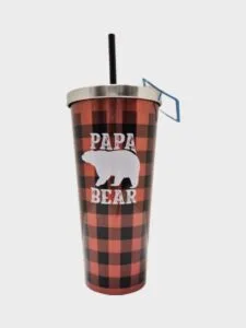 24 oz stainless steel insulated cup papa bear nb