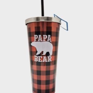 24 oz stainless steel insulated cup papa bear nb