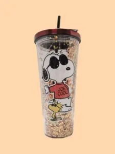 32 oz sparkled insulated cup with straw peanuts joe cool nb