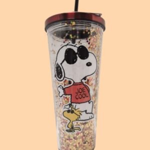 32 oz sparkled insulated cup with straw peanuts joe cool nb