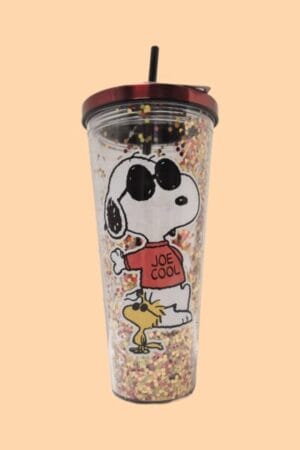 32 oz sparkled insulated cup with straw peanuts joe cool nb