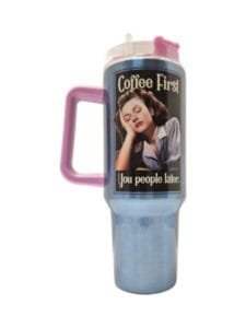 40 oz stainless steel travel mug coffee first nb