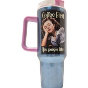 40 oz stainless steel travel mug coffee first nb