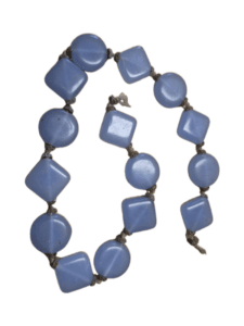 vintage blue glossy glas beads for crafting