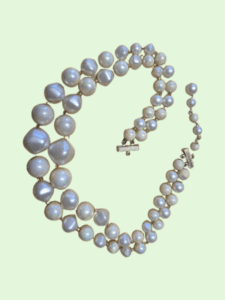 Vintage Baroque pearls on a string for use in crafting
