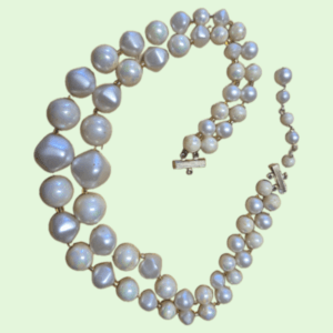 Vintage Baroque pearls on a string for use in crafting