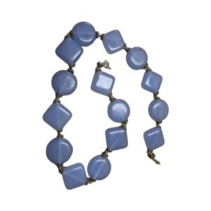 vintage blue glossy glas beads for crafting
